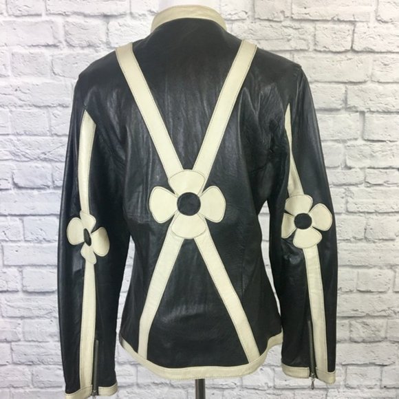 Rem Garson Jackets & Blazers - 💥SOLD💥Black/Cream Vintage Leather Jacket